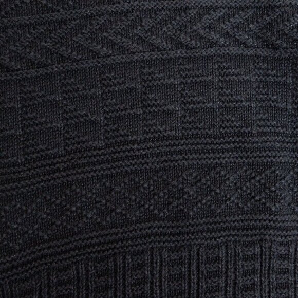 Polo Ralph Lauren Black Textured Knit Crewneck Sweater Linen Cotton Silk Unisex - Picture 9 of 13